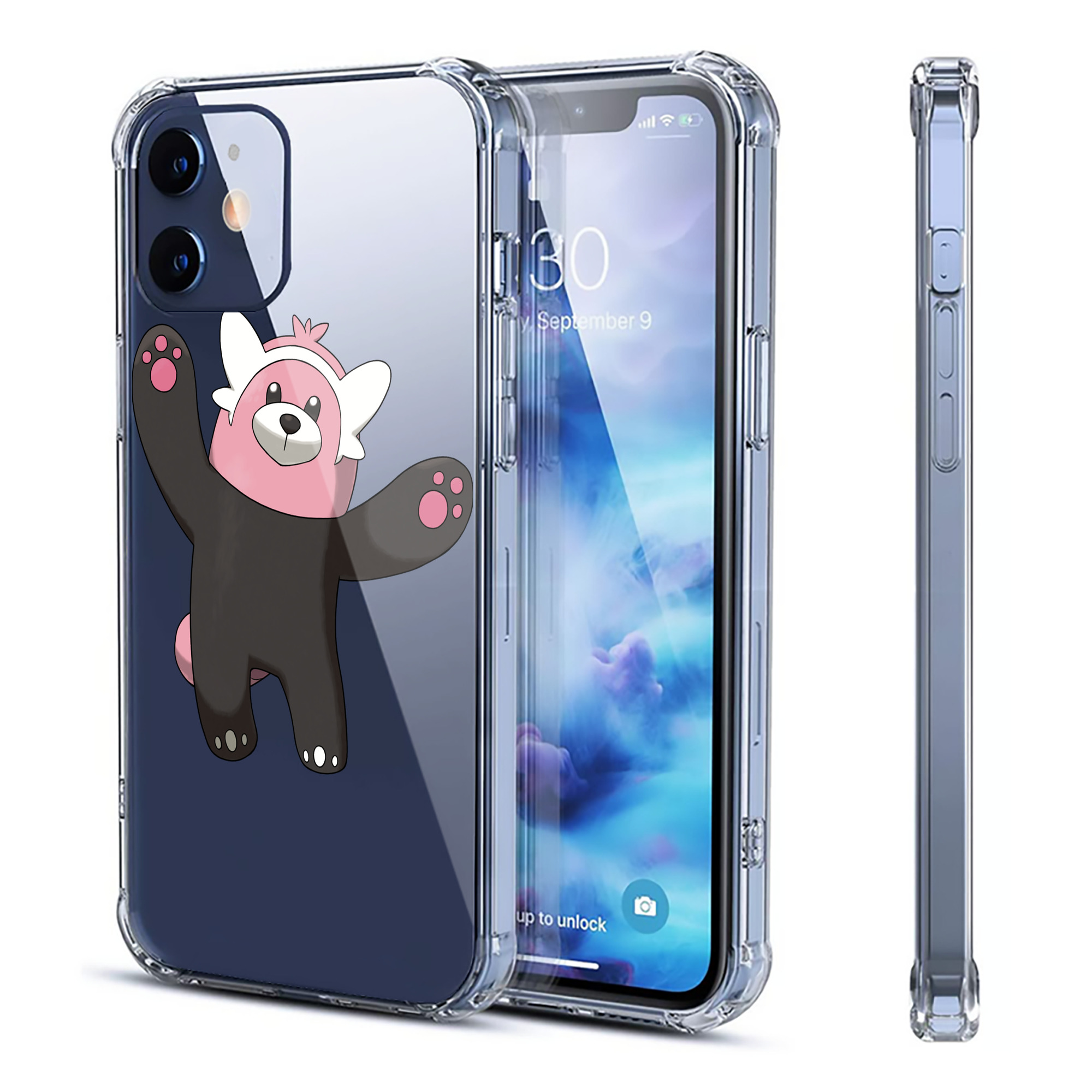 （画像用） ポケットモンスター Pokémon 【iPhone 12シリーズ対応】透明スマホケース（クリアソフトケース）